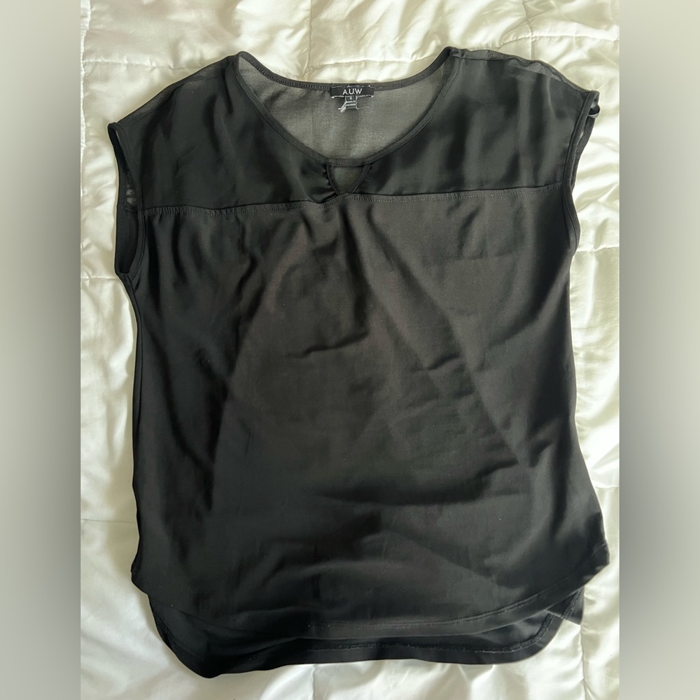 Women’s sheer black blouse top